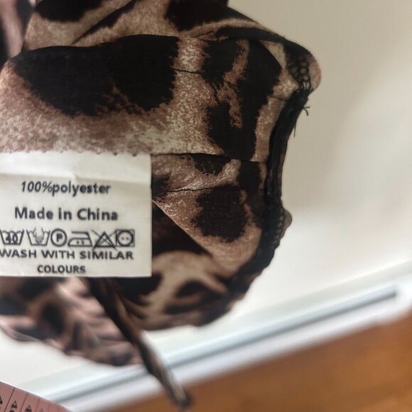 Leopard Print Sleeveless Midi Slip Dress With Side Button Details - Picture 3 of 10